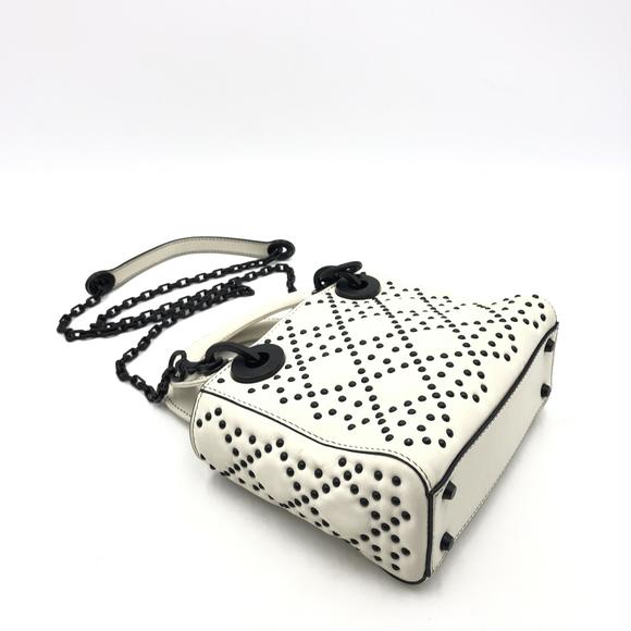 Christian Dior Lady Dior Studded Mini Chain Leather Shoulder Bag - Picture 6 of 11